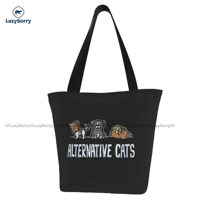 Aphex Twin Shopping Bag Woman Fashion Handbags Aesthetic Polyester Office Bags