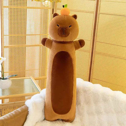 Kawaii Giant Long Capybara Plush Pillow (21.7-43.3 in) - Soft Stuffed Animal Gift