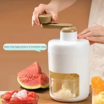 Manual Ice Shaver Machine for Home DIY Slushy Snow Cone Maker Portable Hand Crank Stainless Steel Blade Kitchen