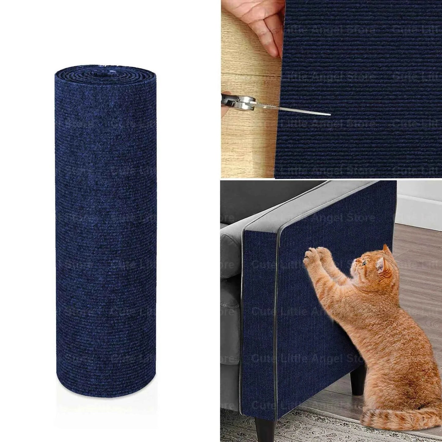 Cat Scratcher Sofa Protector 40x300cm – Self-Adhesive Trimmable Scratch Mat for Furniture Protection