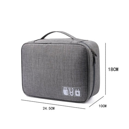 Cable Storage Bag Waterproof Digital Electronic Accessories Organizer Portable Travel Cable Organizer Case For USB Cable Charger