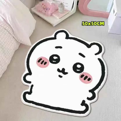 Chiikawa Hachiware Usagi Plush Area Rug - Non-Slip