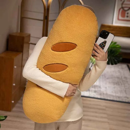 Kawaii French Baguette Plush Pillow - Cute Cheese Stuffed Doll Room Decor Gift