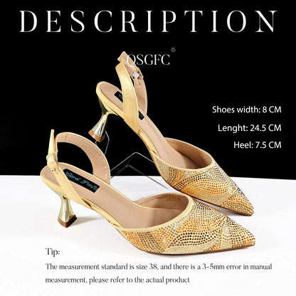 Festive Elegance:High Quality Women's Pumps Fashion Design For Nigeria Wedding Party Ladies Shoes Spot Goods