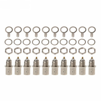 10Pcs/Set BNC Female Nut Bulkhead Solder Connector Adapter For Video Surveillance