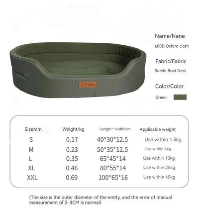 Oxford Cloth Dog Bed Mat – Moisture-Resistant Pet Mattress with Sponge Filling