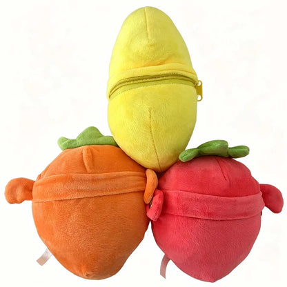 Adorable Fruit Plush Stuffed Animals: Strawberry, Carrot, Banana, Cartoon Cute Pet Toys Gifts