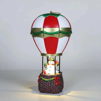 Luminous LED Resin Christmas House - Snowman Santa Shop Micro Landscape Ornament