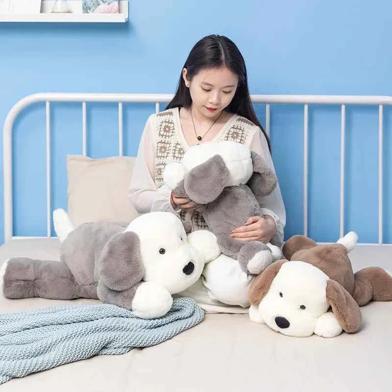 Soft Cute Big Ear Puppy Plushie (9.8/18.5/25 inches) - Cartoon Dog Stuffed Animal for Baby Sleep