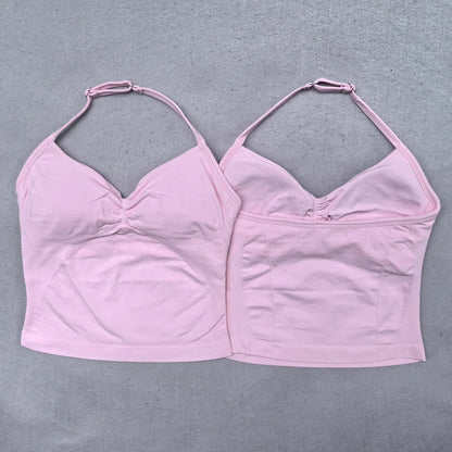 Adjustable Open Back Yoga Top Moisture Wicking Gym Tank