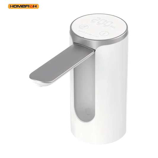 Bomba Eléctrica para Botella de Agua HOMEFISH 1200mAh Tipo C Recargable Pantalla LED Botón Táctil Automático 3 Configuraciones Cuantitativas