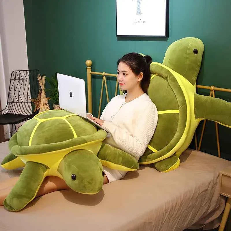 Kawaii Sea Turtle Plush Toy (13.8-21.7 in) - Soft Stuffed Animal Pillow Gift