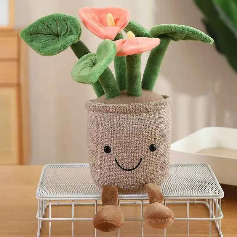 Cute Simulated Flower Plush Doll (4/13.8 in) - Cartoon Anime Backpack Pendant & Pillow Gift