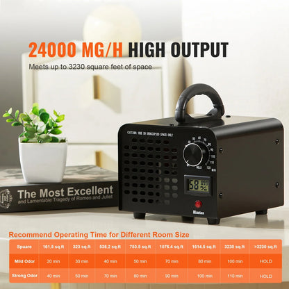 SucceBuy Ozone Generator 12000 36000 24000mg/h Ozone Machine Odor Remover High Capacity Commercial/Industrial Ozone Generator