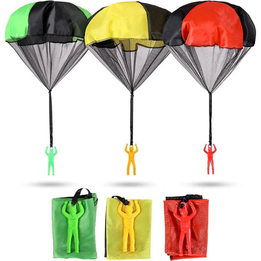 Juguetes de Paracaídas para Niños, Hombres Voladores al Aire Libre sin Enredos, Juguetes de Exterior, Idea para Rellenar Cestas de Pascua, Regalo Único para Niños y Niñas