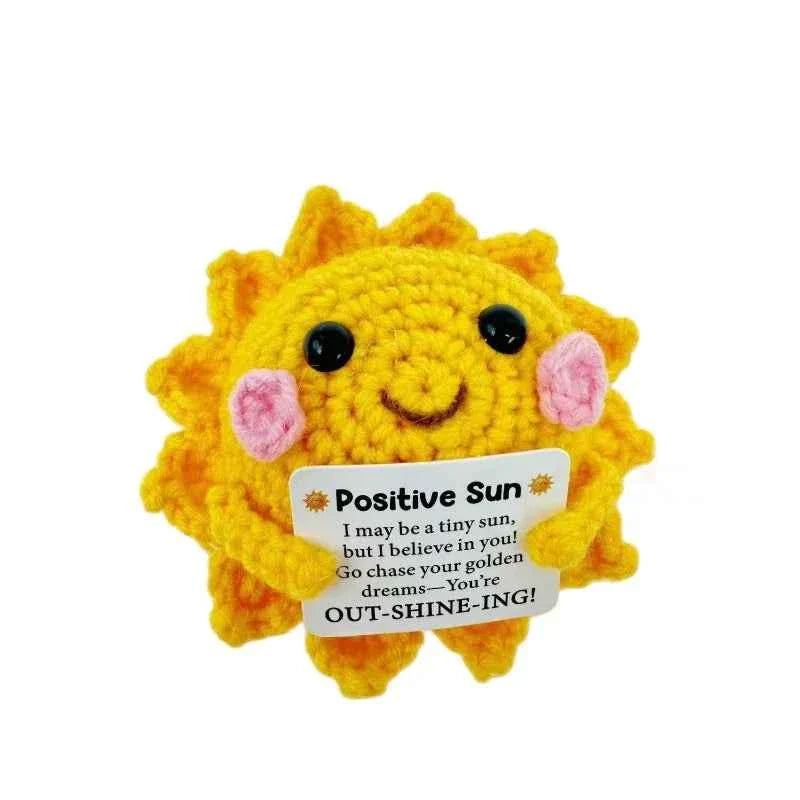 Funny Crochet Emotional Support Coffee Doll Card Desktop