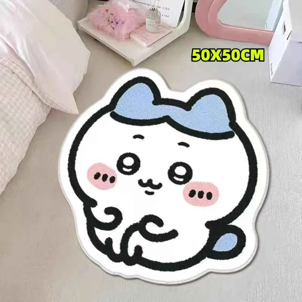Chiikawa Hachiware Usagi Plush Area Rug - Non-Slip