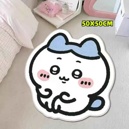 Chiikawa Hachiware Usagi Plush Area Rug - Non-Slip