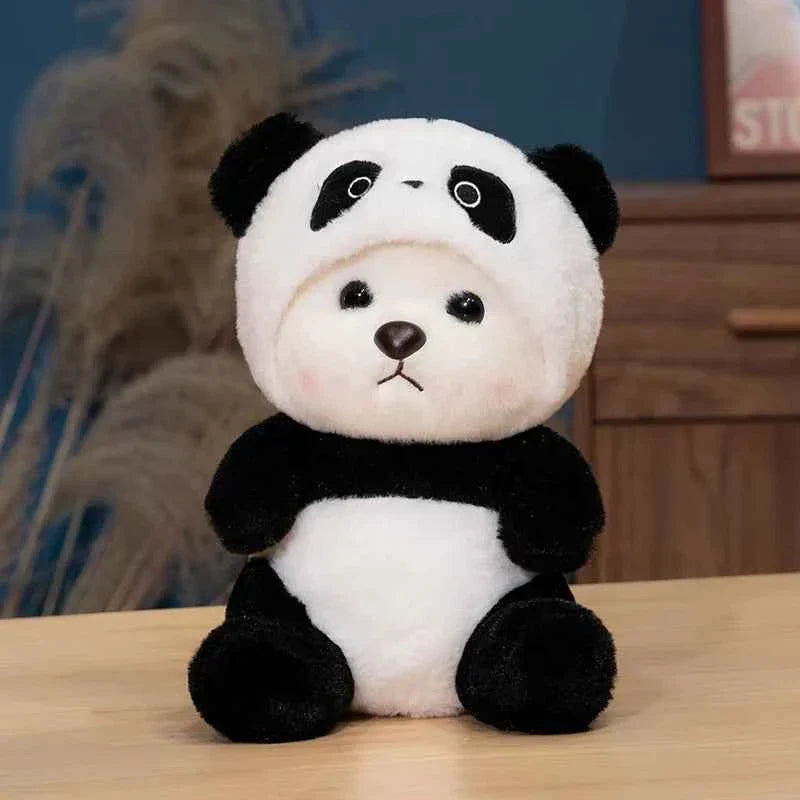 Kawaii White Bear Plush Toy (9.8 in) - Transforms into Pikachu/Stitch Soft Doll Gift