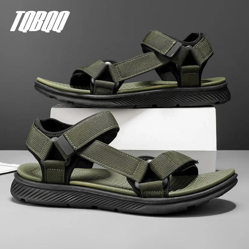 TQBQQ Men's Sandals Lightweight Non-Slip Quick Dry Beach Walking Travel Outdoor Water Friendly Cushioned EVA Shoes