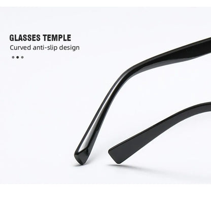 Fashionable Large Frame Retro Sunglasses, New Ocean Film Double Bridge Rice Nail Design, Anti-UV Sun Protection Eyewear