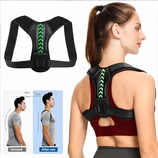Corrector de postura ajustable, soporte de espalda para hombres y mujeres, cómodo, invisible, ponible para oficina, gimnasio y actividades al aire libre