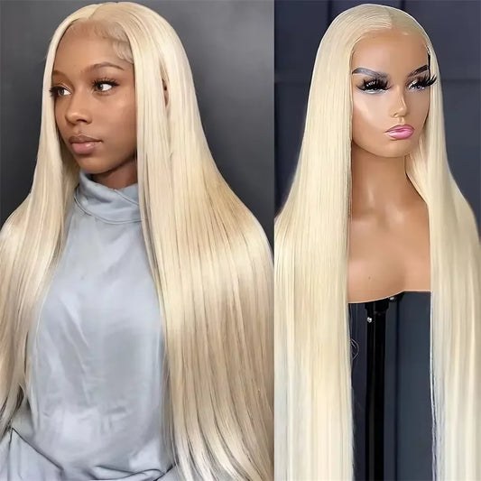 Pelucas de cabello humano con encaje frontal HD transparente 13x6 de 613 rubio miel al 200 % para mujeres, de 34 y 36 pulgadas, peluca frontal de encaje 13x4 liso