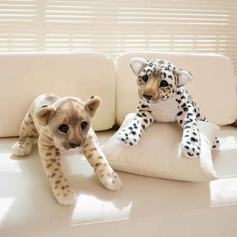 Lifelike Wild Animal Plush Toy (15.4-23.2 in) - Tiger/Lion/Leopard Doll Cushion Gift
