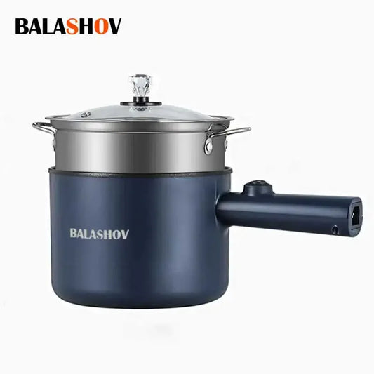Mini Olla Eléctrica Multifunción Todo en Uno Capa Simple Doble Olla Fideos Doméstica Olla Caliente Antiadherente Herramienta de Cocina
