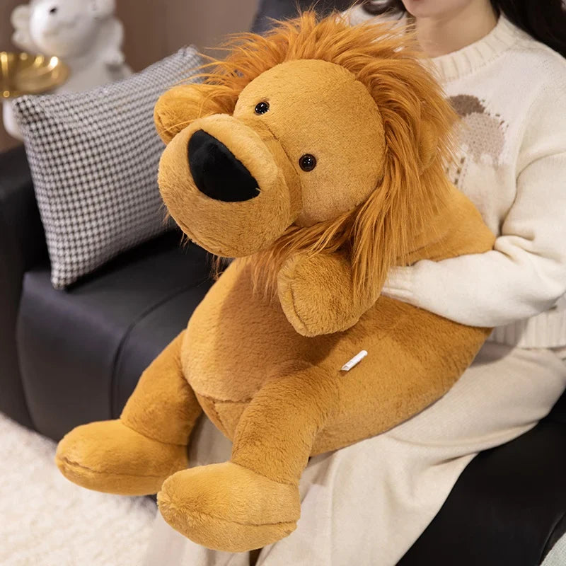 Giant Lion Plush Toy Pillow – Soft Stuffed Animal Cushion (15.7" - 43.3")