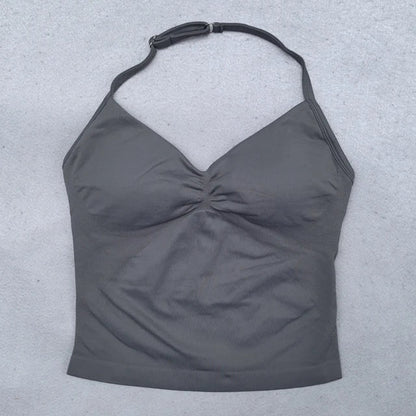 Adjustable Open Back Yoga Top Moisture Wicking Gym Tank
