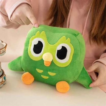 12-inch Green Duolingo Owl Plushie - Duo The Owl Soft Stuffed Animal Toy