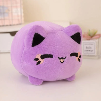Stuffed Animals Black Cat Stuffed Cute Plushie Pink Peachy Kitten Plush Toys 20cm Cartoon Cat Soft Dolls For Girl Friends