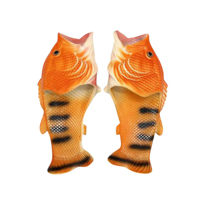 2025 Funny Slippers For Women Couple Shoes Family Shoes Parent-Child Sandals Large Size 32-46 Summer Beach Shoes Fish Slippers