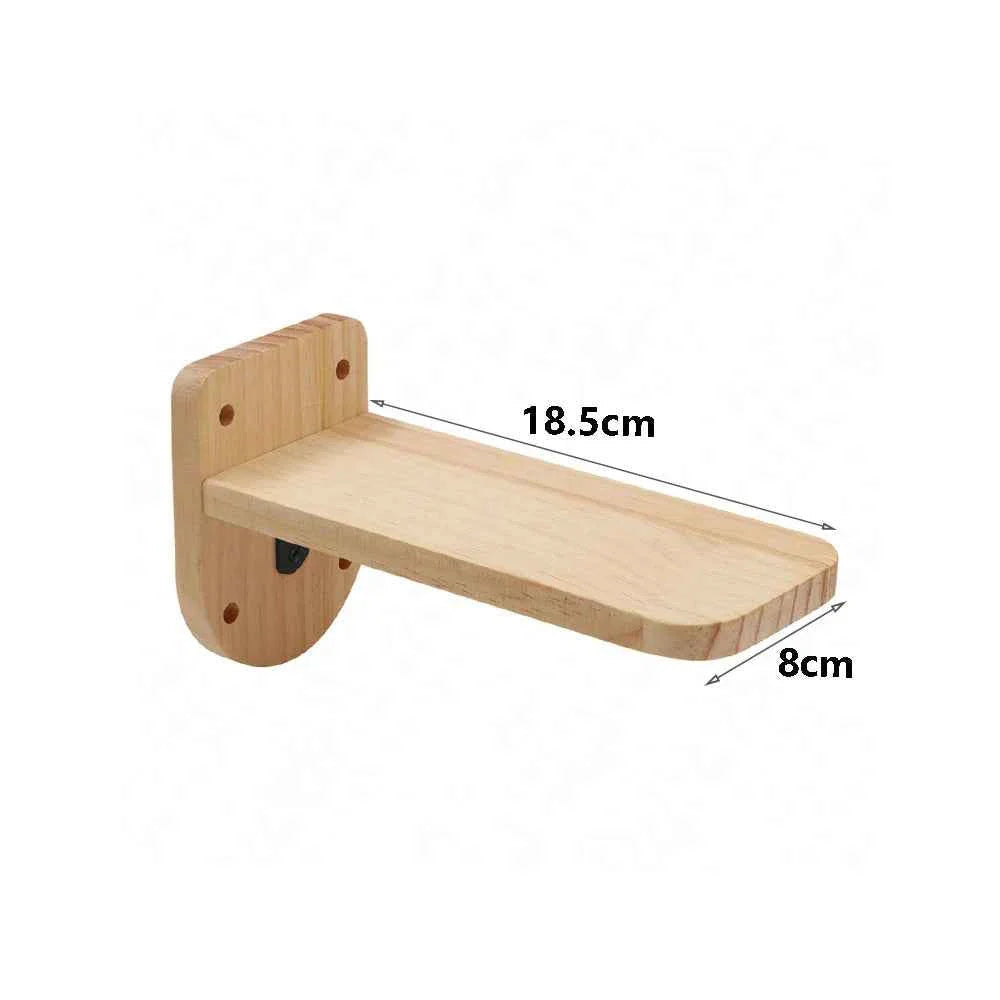 Wall-Mounted Cat Climbing Rope – Solid Wood Pedals & Sisal Scratch Training Toy for Indoor Cats