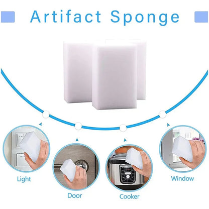 20/50/100PCS White Magic Sponge Cleaner Nano Melamine Cleaning Sponge for Dish Washing Kitchen Bathroom Household Cleaning Tools