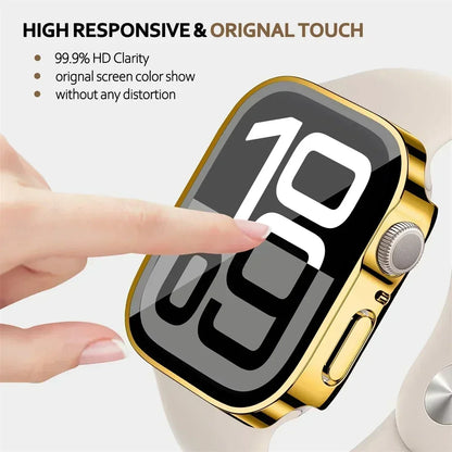 Screen Protector for Apple Watch 10 Case 46mm 42mm 45mm 44mm 41mm 40mm 44 Tempered Glass PC bumper Cover Series 7 8 9 SE 6 5 4