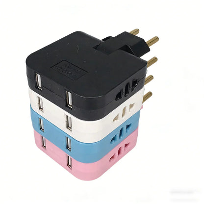 2 USB 3 in 1 EU Power Socket Plug Adapter Foldable US To EU Travel Aadapters Power Converter KR Plug Electrical Socket AC Outlet