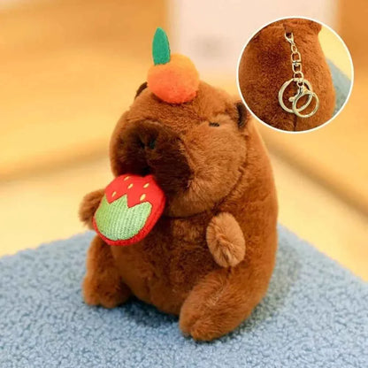 Cute 12cm Capybara Plush Toy: Hoodie, Wings & Keychain/Pendant Gift