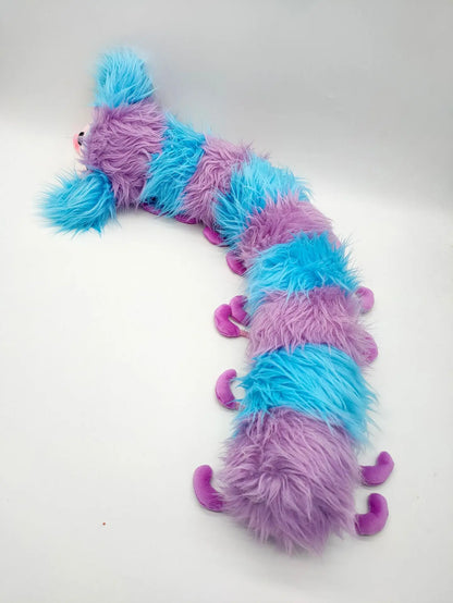 Creative Animal Soft Plush Doll Kids Cartoon Caterpillar Stuffed Plush Toys  Blue Purple Stuffed Animal Children Bedroom Decor
