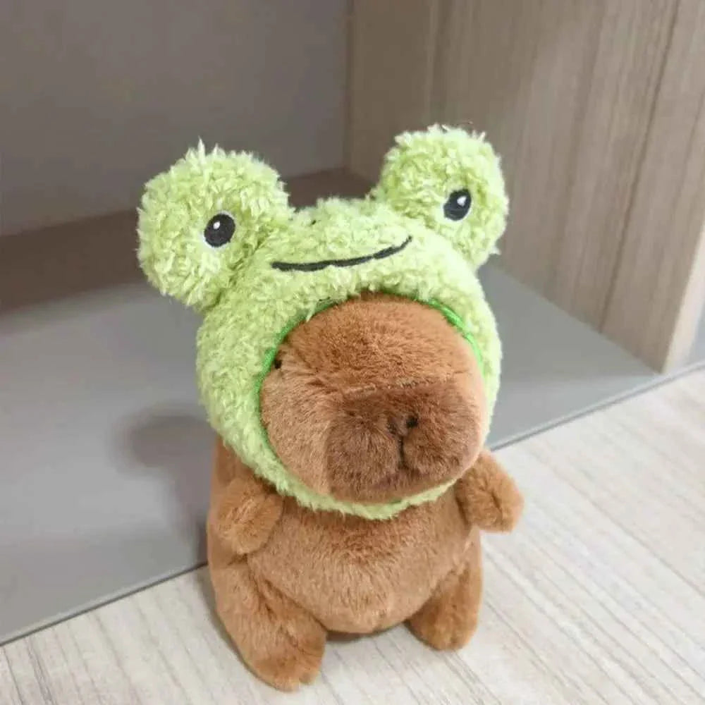 Cute 12cm Capybara Plush Toy: Hoodie, Wings & Keychain/Pendant Gift