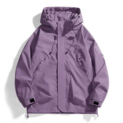 CHRLCK Unisex Outdoor Waterproof Jacket Windbreaker Coat Autumn Breathable Fishing Camping Windproof Jackets Men Women Clothing