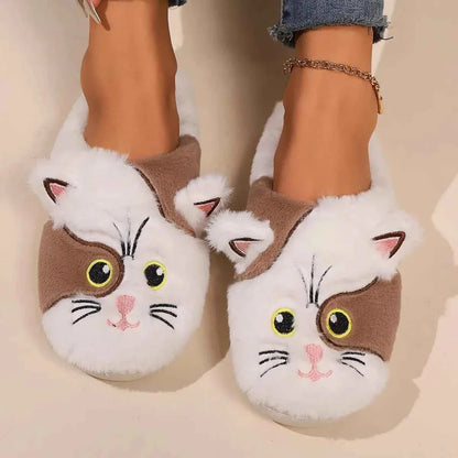Ladies' Slippers Cute Cat Slippers New Autumn Winter Styles