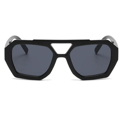 Hiking Women Fashion Polygonal Double Bridge Anti Light Glasses Luxury Minimalist Leopard Pattern Design Eyeglasses UV400