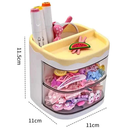 2 Layers Cute Children's Hair Accessories Storage Box