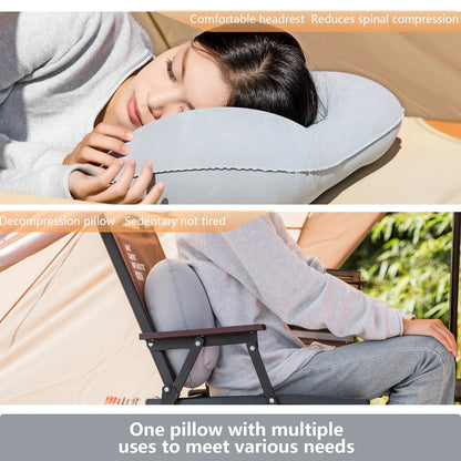 BISINNA Camping Inflatable Pillow Portable Ultralight Travel Hiking Air Sleeping Pillow for Neck and Lumbar Support