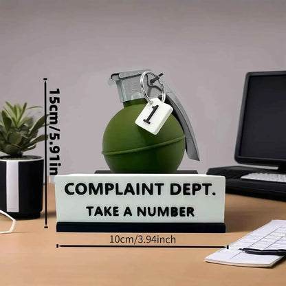 Complaint Department Desk Sign 3D Printed Prank