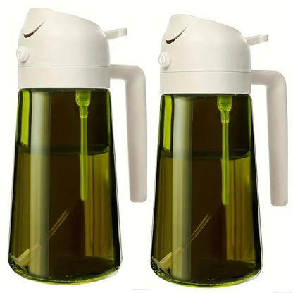 Olive Oil Spray Bottle for Oil Bottle Pouring for Cooking Oil Spices Camping Dispenser with Automatic Lid Spice Shaker