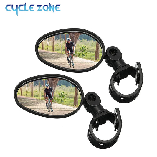 1/2 Espejos retrovisores para bicicleta ajustables 360 grados, giratorios, universales para manillar de bicicleta de montaña/carretera