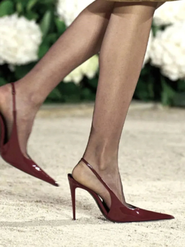 2026 Spring/Summer New Pointed Stiletto Sandals Fashionable and Sexy Party Wedding Women's High Heel Sandals